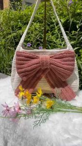 กระเป๋าถัก Bow bag