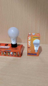 Paket 5 PC lampu LED LIGERA INFINITY 12W Bulb super terang cahaya putih 6500K fiting E27