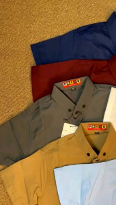 Kemeja Polos Anak Laki-laki Lengan Pendek Umur 1-7 Tahun Hem Putra Premium Hitam Maroon