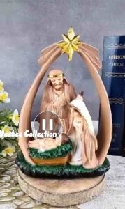 Patung Kelahiran Yesus Fiber Kecil & Diorama