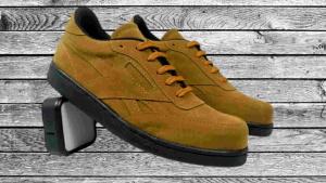 Sepatu Sneakers Safety sport Ujung besi berkualitas jogger tali