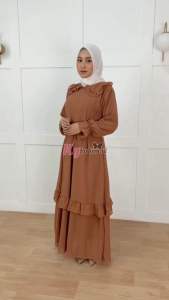 ZYLA Dress Bahan Adem Sleting Depan Friendly Busui