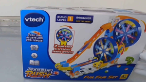 VTech Marble Rush Fun Fair Set M300 E Interactive Marble Run with Exciting Track Elements Various Assembly Options and Guides