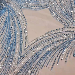 (COD) Bahan kain tulle korea full payet jepang mewah/tille payet srowci 2tone warna