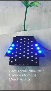 Stoplamp Running Lampu Rem Beat Karbu 2006-2013 Merah & Biru 10 Mode Otomatis Soket Sudah PNP