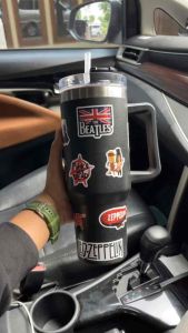 TUMBLER Big Handle Stainless stell Amsterdam kapasitas 1200ml Aesthetic