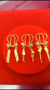 ANTING BAMBU DEWASA PERAK 925 LAPIS MAS