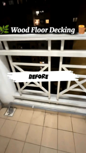 𝐃𝐈𝐘 Wood Floor Decking Interlocking Deck Floor Tiles Outdoor Garden Balcony Decoration Lantai Kayu Papan 防腐木地板