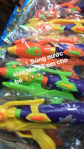 HCM_HOẢ TỐC.Súng nước đồ chơi cho bé size đại lớn chiều dài 36 cm ( ship giao màu ngẫu nhiên)