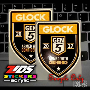 glock generation 5 3M reflective printed laminated sticker for cars motorcyle gadgets laptop etc.