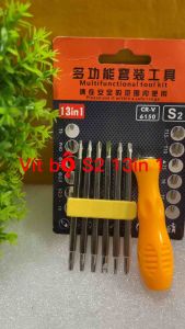 Bộ vít S2 / 13in1 / Bộ phụ kiện tua vít 7 món gồm cán cách nhiệt và đầu tua vít nam châm lực hút mạnh dùng sửa chữa chính xác đa năng cho gia đình