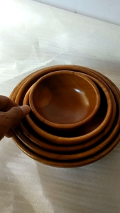 mangkuk kayu jati kwalitas premium tebal 5 mm