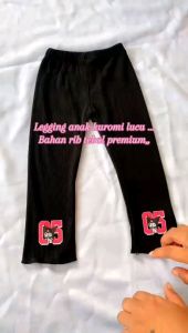 legging anak perempuan rib knit usia 1-6 thn