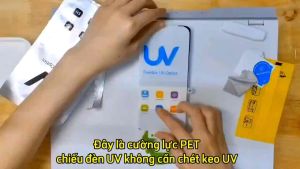 Cường lực chiếu đèn UV PET full màn cho Xiaomi Mi 10/ Mi 10S/ Mi 10 Pro/ Mi 10U/ Mi 10 Ultra Miếng dán màn hình cảm ứng cực nhạy không hại màn hình zin