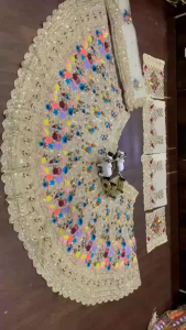 [PRE-ORDER] Semistitched faux Georgette With Embroidered Work Lengha ( Delivery 10 days )