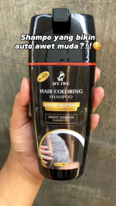 MY IWE Hair Coloring Shampoo / Shampoo Penghilang Uban / Black / Dark Brown / Brown / Blue Black 150 Ml