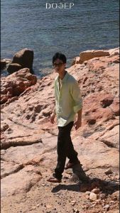 Áo sơ mi nam tay dài linen 100% cao cấp – màu xanh lá nhạt xanh coban mát nhẹ bền đẹp – DODEP