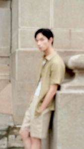 DODEP Áo sơmi nam 100% linen tưng cao cấp tay ngắn Vàng Mía vạt bầu