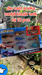 die cast bahan kuat aneka macam mobil klasik dan model terbaru isi 10 pcs bahan luat dan tqhqn benturan bisa buat kado bisa buat koleksi