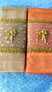 ไตรอาศัยไตรแบ่งไตรซีกไตรสำรองเนื้อผ้าโทเรเกรดเอพรีเมี่ยมขนาด1.9-2.0เมตร (4ชื้น)ตกแต่งถุงครอบสวยงาม)