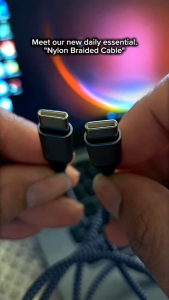 1.5M Type C to Type C Male Nylon Braided Data Cable & Fast Charger Cable