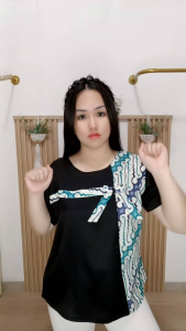 REAL PICT Blouse Mayra Atasan Wanita Batik Atasan Kasual Atasan Kerja