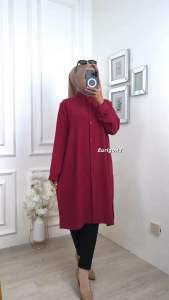 Eurigo - Kanaya Tunik Wanita Dress Polos Busui Crinkle