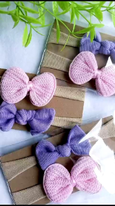 2 pcs Bandana bayi karet nylon premium untuk anak bayi Newborn - 2 tahun Bando bayi lucu gemas pita bayi gemoy