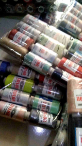 Benang Jahit 500 Yard Warna Warni 6 Lusin / Warna Lengkap Warna warni/ Bayar di Tempat