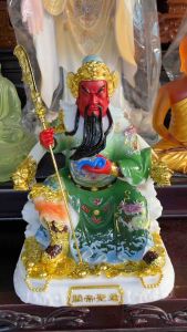 TƯỢNG QUAN CÔNG - QUAN THÁNH - CHẤT LIỆU ĐÁ - CAO 30cm - HÀNG NHẬP