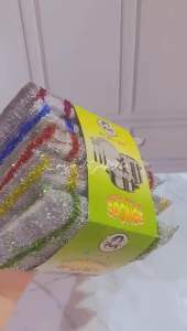 Spon Busa Cuci Piring Isi 5pc Penggosok Noda Makanan Piring Panci