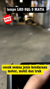 COD Lampu Tembak Lampu Sorot Motor/Mobil Lampu LED Laser SQL 3 Mata Lampu Tembak LED 30 W/60 W