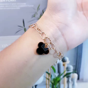 Titanium Gelang Mickey Mouse Rantai 2 Layer Rosegold Dewasa 703aac