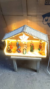Nativity set or Belen set Christmas Decor Included Led Light And 12pcs Character 10cm Height(small)