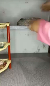 Rak cobek dobel dan talenan/dudukan cobek susun dan talenan/tatakan cobek dan ulekan serbaguna