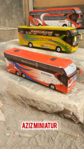 Miniatur bus PO.BORLINDO SR3 Tronton Variasi Full lampu dan tolelet basuri