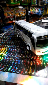 MAINAN BUS BASURI BESAR / BUS TELOLET PLUS STIKER STROBO MATA PLUS BATU BATRAI 3 PC