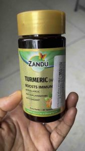 ขมิ้นชัน/ Zandu/ สารสกัดจากขมิ้นบริสุทธิ์ 100%/ 60 เม็ด/ อินเดียแท้ พร้อมส่ง