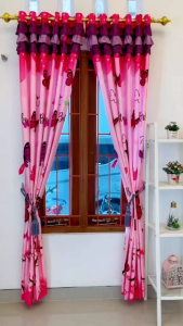 Gorden Rumbai Poni Jendela Pintu Smokring 12 Ukuran 135x220 (Free Tali)
