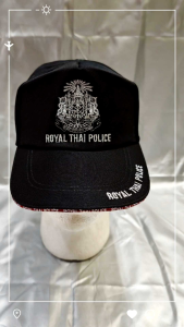 หมวกแก๊ปตำรวจ โลโก้พิทักษ์สันติ  royal thai police ปักดิ้นเงิน