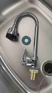 ก๊อกน้ำซิงค์ล้างจาน ก๊อกล้างจาน ปรับระดับ ดัดคอได้ 360 องศา🚰