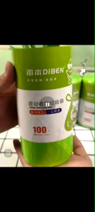 OHHDEER 100Pcs Garbage bag Mosquito Repellent Dustbin Bag Plastik Sampah Rubbish Bin Bag Drawstring Thickened Trash Bag