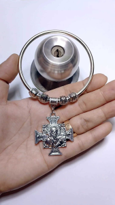 New Improved St. Benedict And Miraculous Medal Silver House Protection Against Evil Door Hanger Chimes. Free Pouches