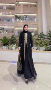 Gamis abaya remeja elegan 2970 abaya turqy jetblack premium megastore