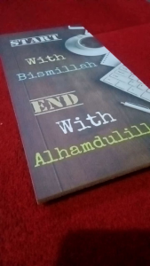 Hiasan Dinding Poster Kayu Motivasi Islami Aesthetic Wall Decor