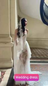 LÚP/VEIL TRẮNG REN CAO CẤP DÀI 3M PHỐI ÁO DÀI  VÁY CƯỚI  DẠ HỘI