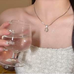 ✨ พร้อมส่ง สร้อยคอเงินแท้ Lucky Stone สร้อยพลอย ของขวัญให้แฟน ไม่ลอกไม่ดำ สไตล์ใหม่ 2024