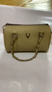 tas tangan/salempang wanita model tali rantai satu ruang pkek tali panjang bahan jeruk