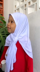 𝐙𝐍𝐇 - Hijab Segi Tiga Instan Anak (2-9 Th) Jersey Balerina | Pashmina Instan Anak