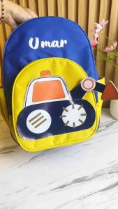 ( free costum nama ) Tas ransel anak sekolah laki-laki tk dan paud free pensil